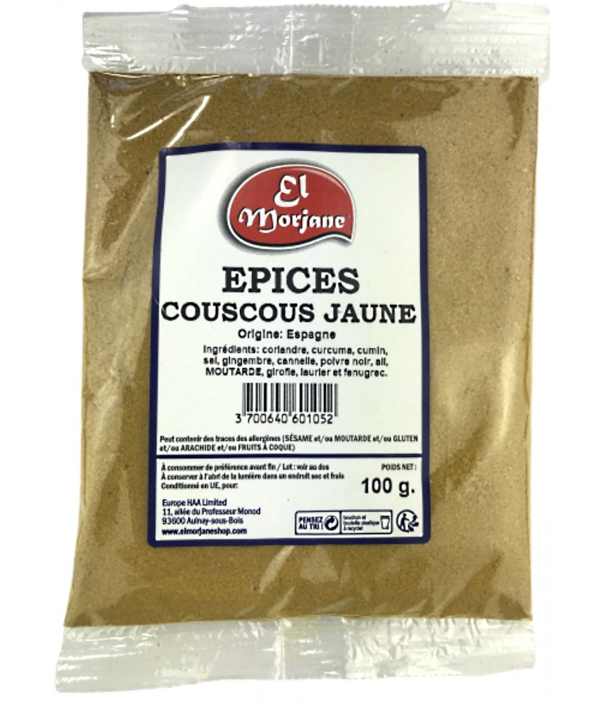 Épice Couscous Jaune Moulue 100g